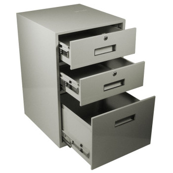 Fenco Lowboy Pedestal, (2) Drawers, (1) Legal Drawer