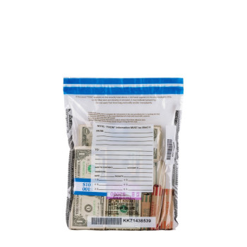 (W x H): 9" x 12" Ultima Blue® Deposit Bag, Clear - 500 Per Pack