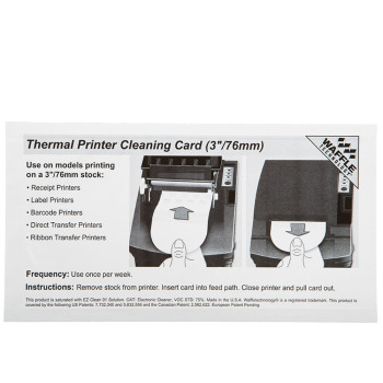Thermal Printer Cleaning Card