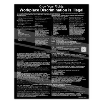 (W x H): 11" x 14"  Equal Employment Opportunity (English) - Gloss Black
