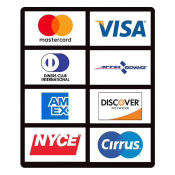 (W x H): 7-3/4" x 9-1/4" ATM Card Acceptance Sign, 8 Logo-Vertical