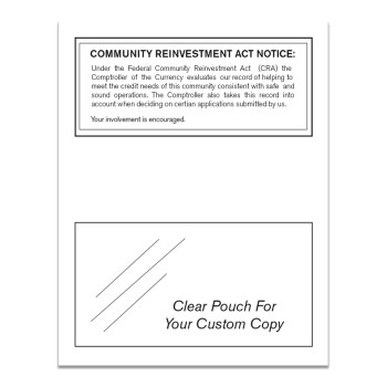 (W x H): 11" x 14"  Community Reinvestment Act  (Comptroller of the Currency) - White