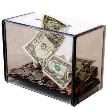 (W x H x D): 7-3/4" x 5-5/8" x 4-1/4" Polycarbonate Tip Box - Keyed Alike