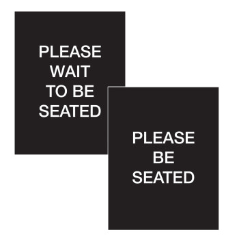 Queue Solutions Stock, Double-Sided Acrylic Sign Inserts - 6 Message Options