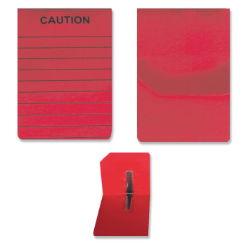 Safe Deposit Caution Card  with Clip - 100 Per Box - Red
