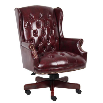 Traditional Executive Chair, Burgundy