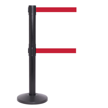 QueuePro 250 Retractable Dual Belt Posts, 11 ft. - 13 ft. length