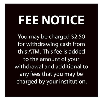 (W x H): 4" x 4" Fee Notice Sign