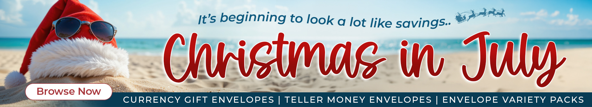 Christmas in July Envelope Offer - Save up to 20% OFF!
