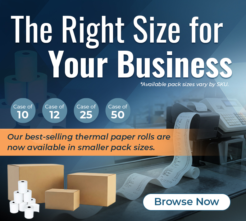 New Pack Sizes for our Best Selling Thermal Paper Rolls