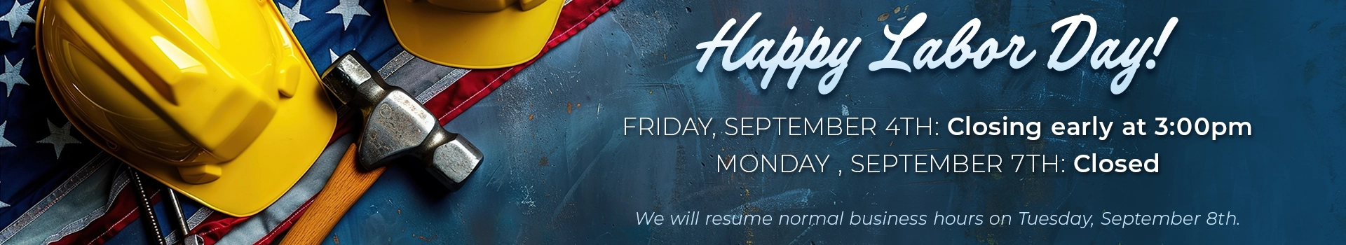 BankSupplies is closed for Labor Day