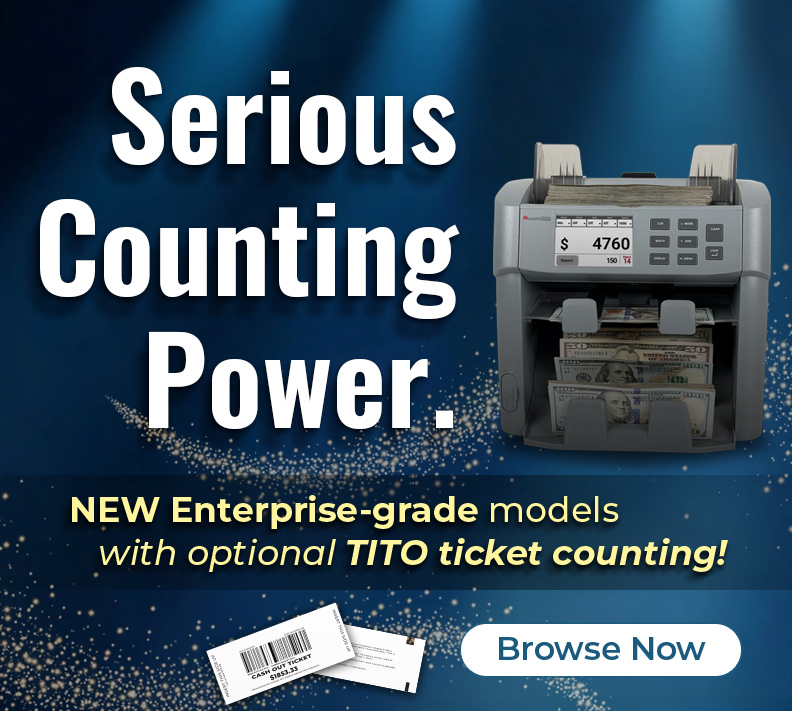 New Pro Series Currency & Coin Counters from Cassida